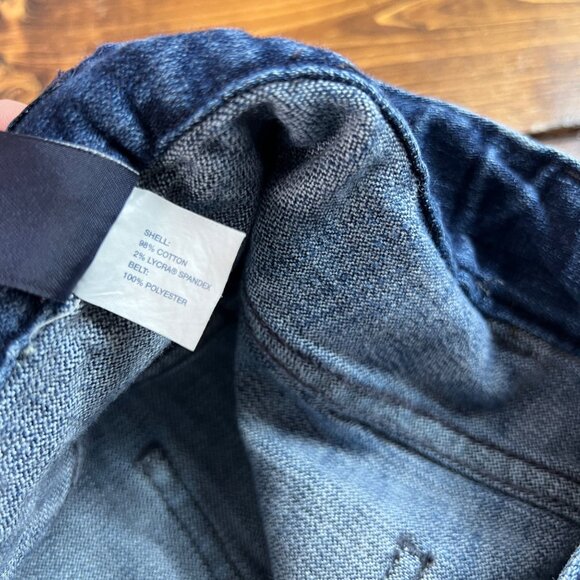 Gap Maternity Denim Skirt Medium Wash Size 4 Elastic Waistband Adjustable Tabs - Picture 8 of 11